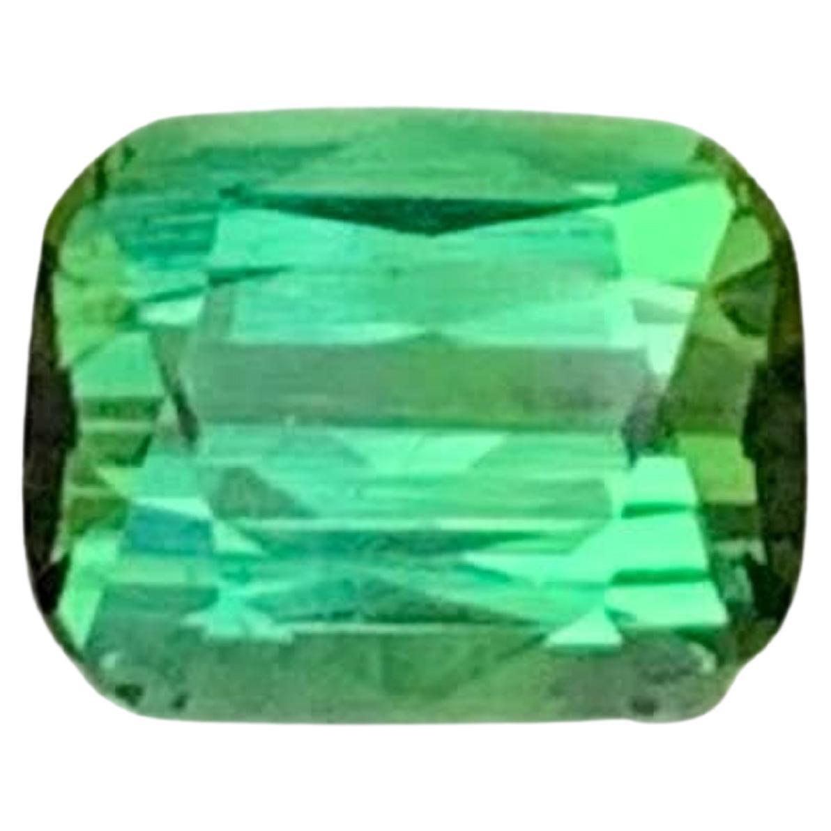 0.90 Carat Natural Loose Mint Green Tourmaline Stone Cushion Cut Afghan Gemstone (pierre précieuse afghane)