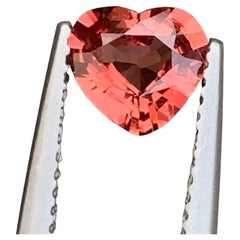 0.90 Carat Natural Loose Peach Pink Spinel Heart Shape Gemstone