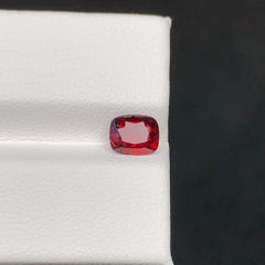 0.90 Carat Natural Loose Red Spinel Stone Cushion Cut Burmese Gemstone