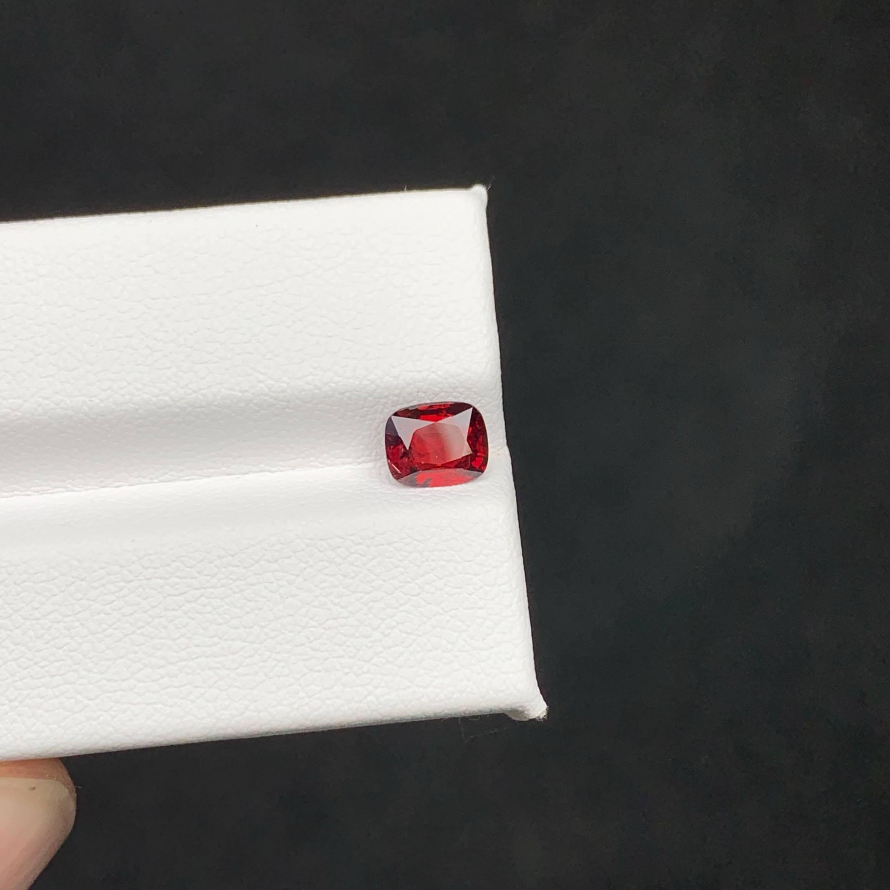 0.90 Carat Natural Loose Red Spinel Stone Cushion Cut Burmese Gemstone For Sale 3