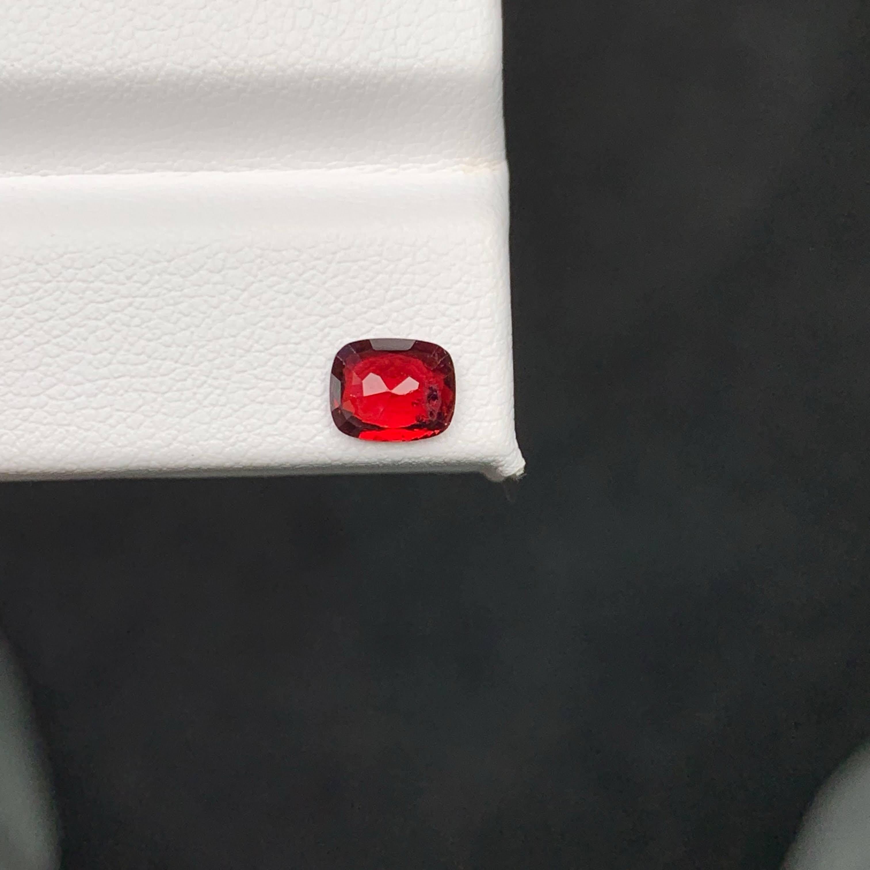 0.90 Carat Natural Loose Red Spinel Stone Cushion Cut Burmese Gemstone For Sale 4