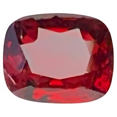 0.90 Carat Natural Loose Red Spinel Stone Cushion Cut Burmese Gemstone