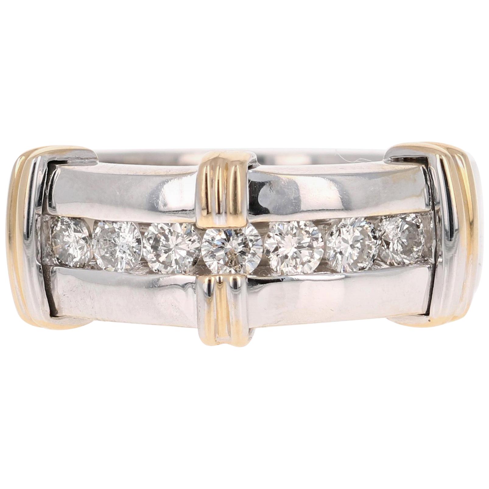 1.5 Carat Approximate Round Diamond Men’s Wedding Band, Ben Dannie For