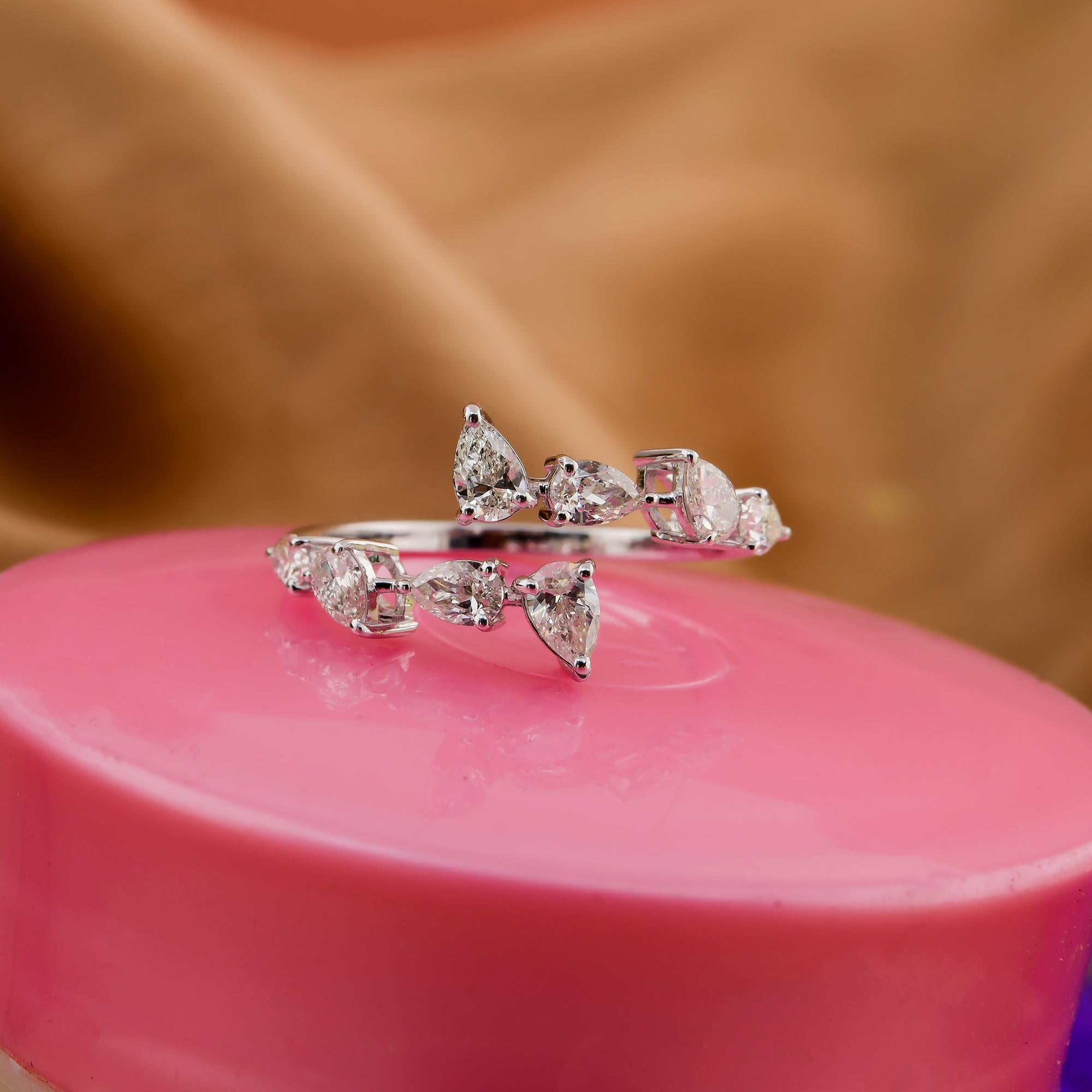 Cast from 14-karat gold, these exquisite ring is handset with 0.90 carats of sparkling diamonds.

The ring is a size 7 US and may be resized to larger or smaller upon request. FOLLOW SPECTRUM JEWELS storefront to view the latest collection &