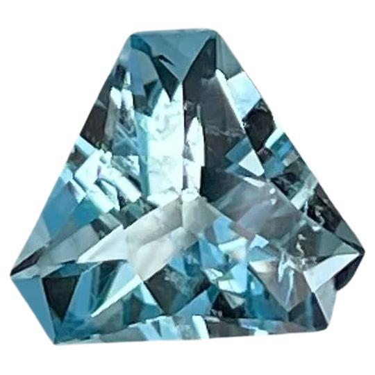 0.90 Carats Blue Loose Aquamarine Stone Trilliant Cut Nigerian Gemstone