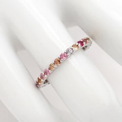 Bague en saphir de 0,90 carats de couleur mélangée