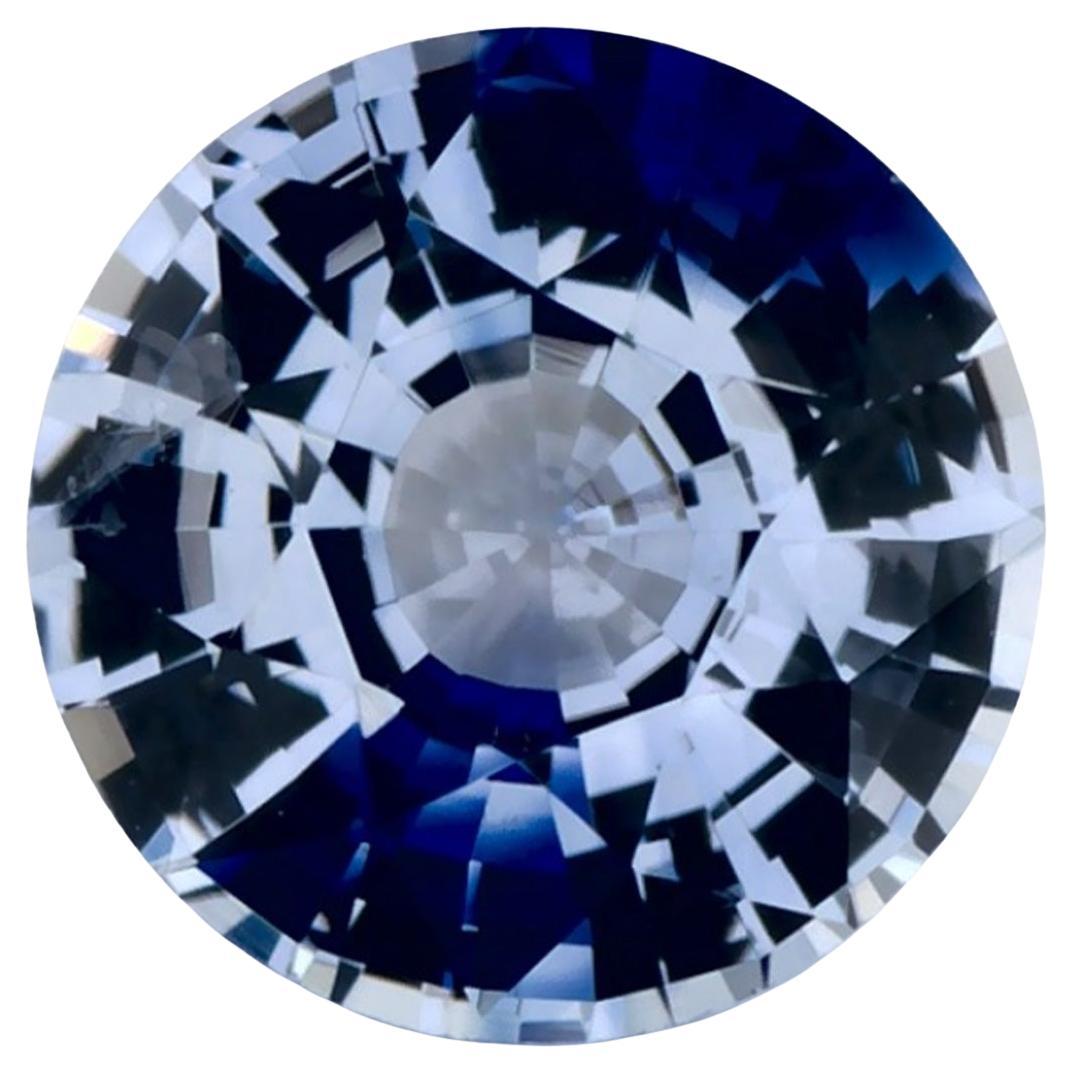 0.90 Ct Blue Sapphire Round Loose Gemstone