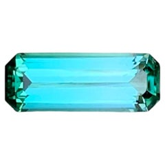 0,90 quilates, turmalina azul turquesa verdosa, gema tipo esmeralda para joyería, 10 mm