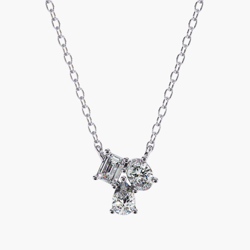Détails du produit
Type de métal : Or 14k
Type de diamant : Diamant naturel
Poids total en carats (ctw) : 0.90 Ctw
Nombre total de pierres : 3 pièces
Taille du diamant central : Taille ovale, poire et émeraude
Couleur du diamant : presque