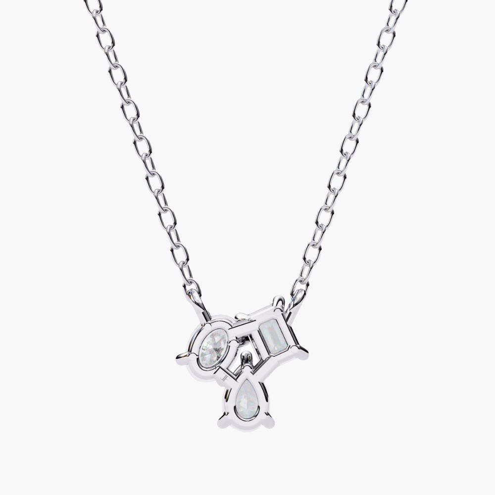Contemporain 0.90 Ctw Multi-Cut Diamond Gemstone Cluster Pendentif 14k Gold en vente