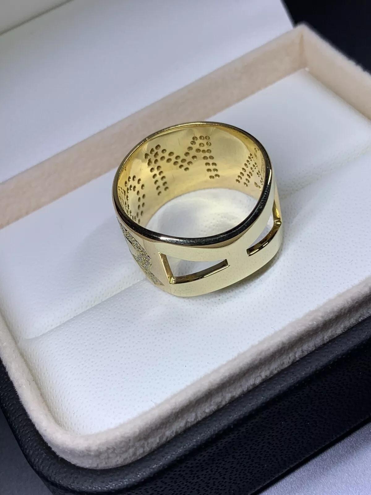 0,90ct AMORE Diamond Pasquale Bruni Bague à large bande en or jaune 18k. en vente 1