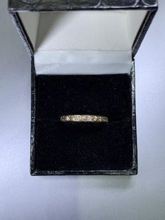 0.90ct Diamond full eternity wedding band engagement ring in 18k rose gold.