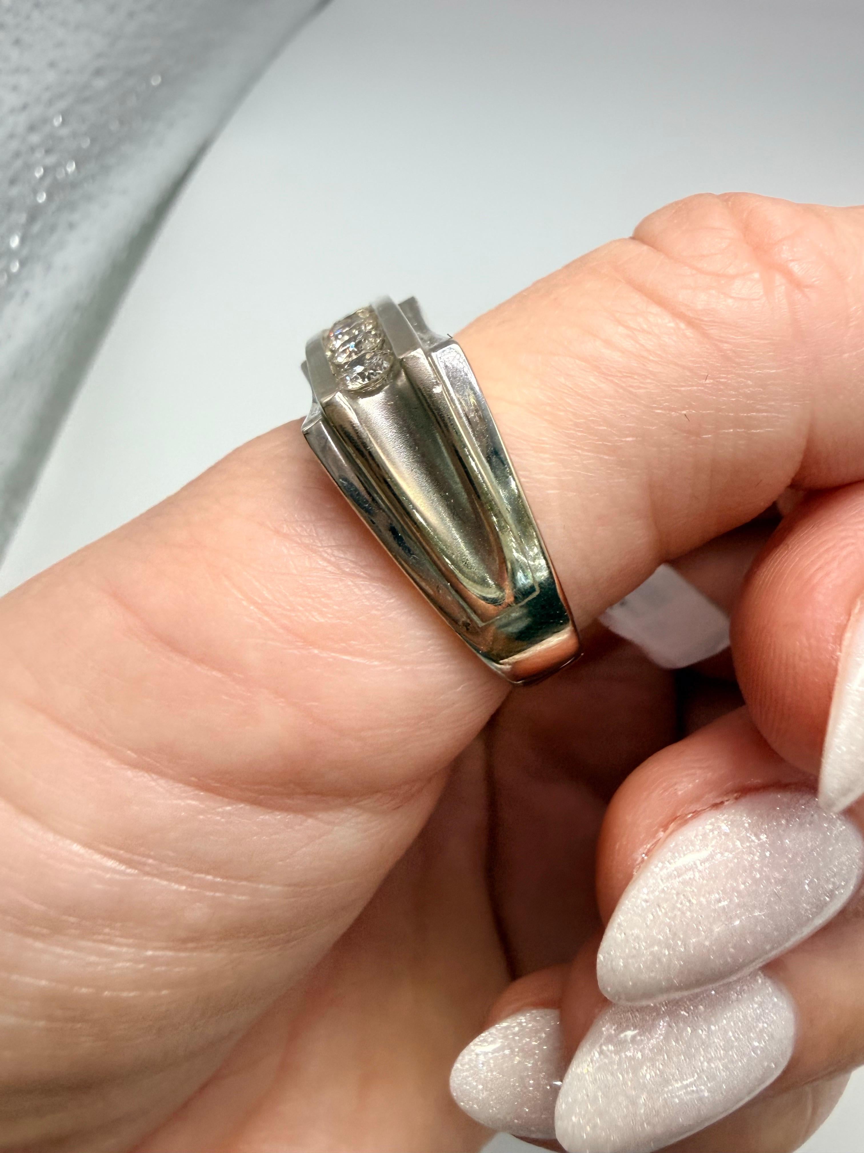 0,90ct Diamant Ehering 14kt Gold im Angebot 3