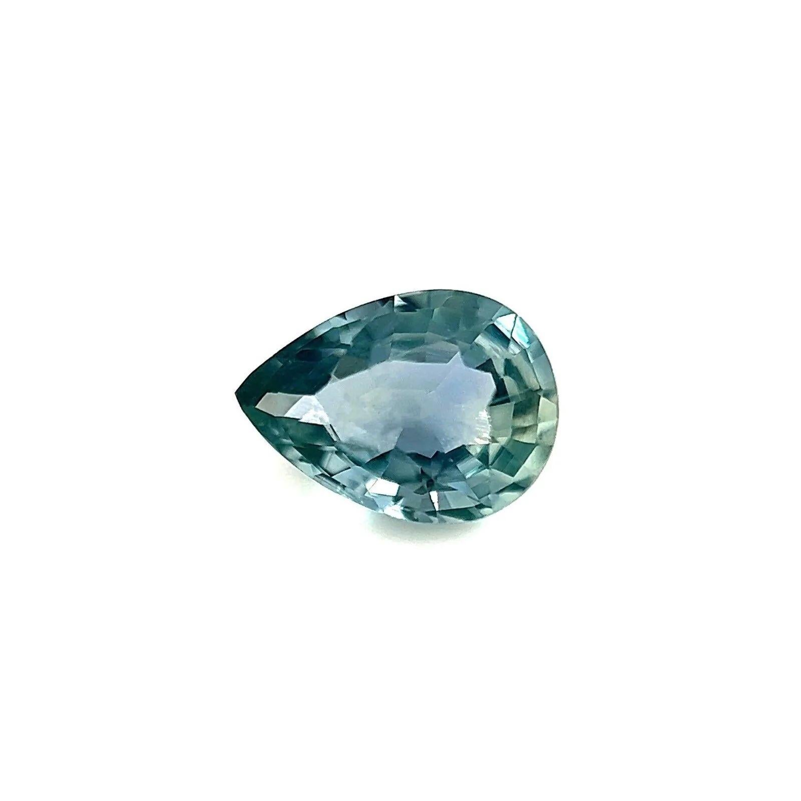 0.90ct Light Blue Green Australian Untreated Sapphire Pear Cut 7x5mm Loose Gem

Natural Untreated Australian Light Blue Green Sapphire.
0.90 Carat with a beautiful light blue green colour and an excellent pear cut and ideal polish to show great