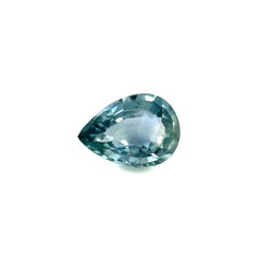 0.90ct Light Blue Green Australian Untreated Sapphire Pear Cut Loose Gem