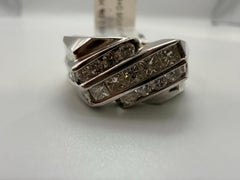 Anello con diamante da uomo da 0,90 carati in oro 14KT