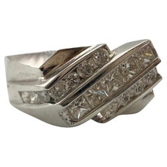 Anello con diamante da uomo da 0,90 carati in oro 14KT