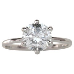 0.90ct Anillo de compromiso de diamantes naturales 18K Oro Blanco Certificado IGI regalo para ella