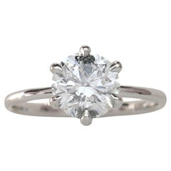 Bague de fiançailles en or blanc 18 carats avec diamant naturel de 0,90 ct IGI certifié cadeau pour elle