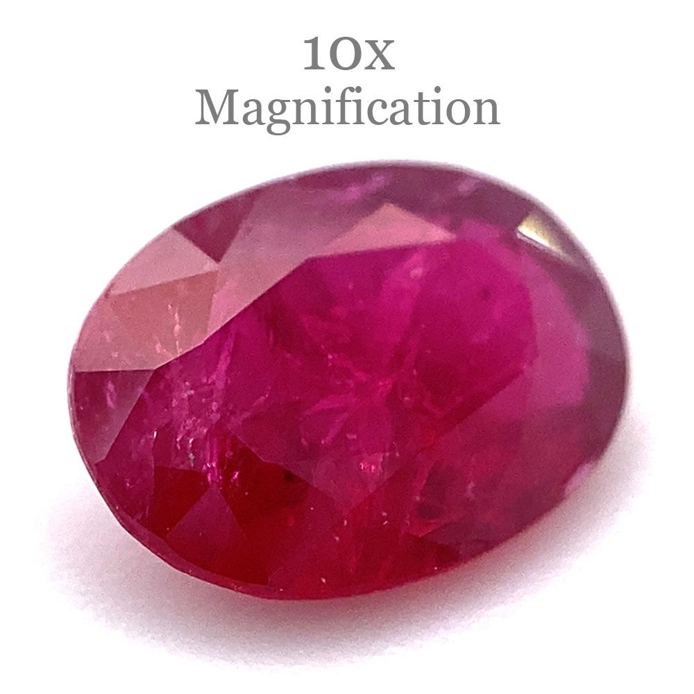 0.90ct Oval Red Ruby from Mozambique For Sale 5