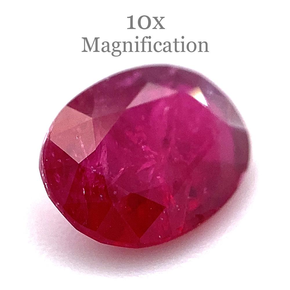0.90ct Oval Red Ruby from Mozambique For Sale 6