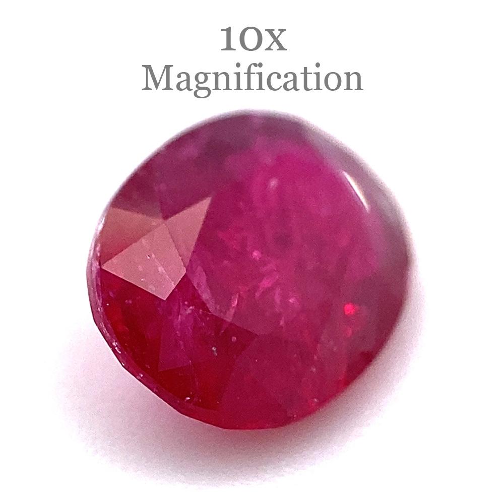 0.90ct Oval Red Ruby from Mozambique For Sale 7