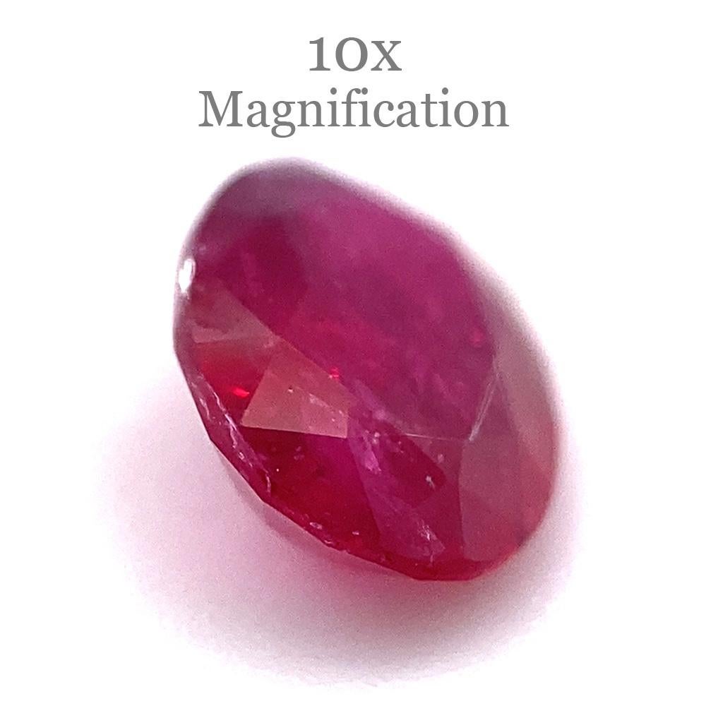 0.90ct Oval Red Ruby from Mozambique For Sale 8