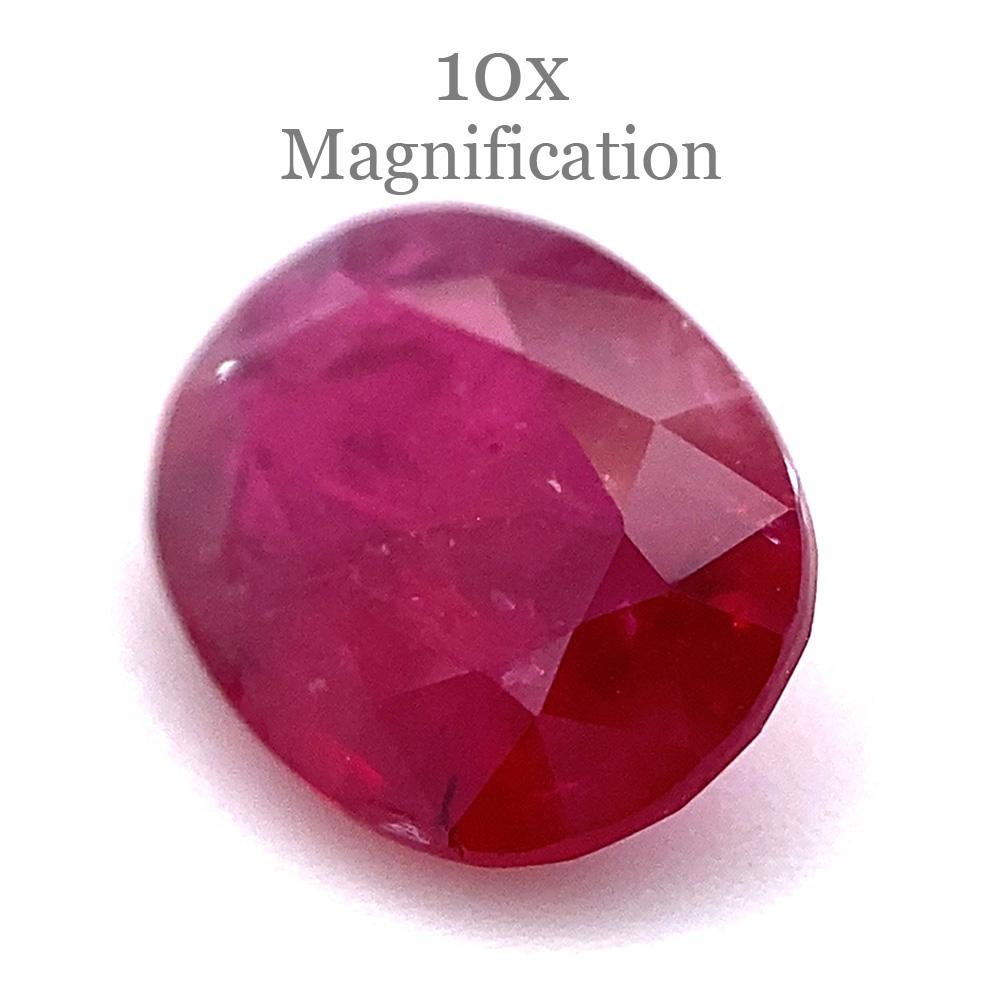 0.90ct Oval Red Ruby from Mozambique For Sale 14