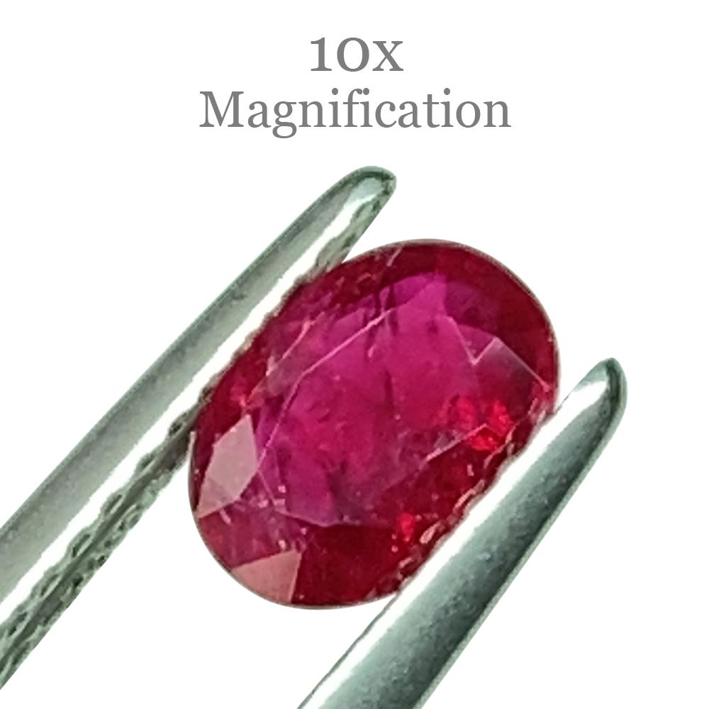 Brilliant Cut 0.90ct Oval Red Ruby from Mozambique For Sale