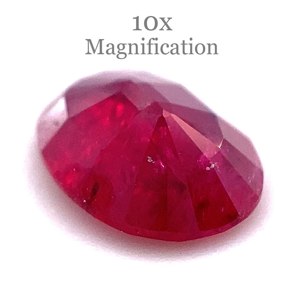 0.90ct Oval Red Ruby from Mozambique For Sale 1
