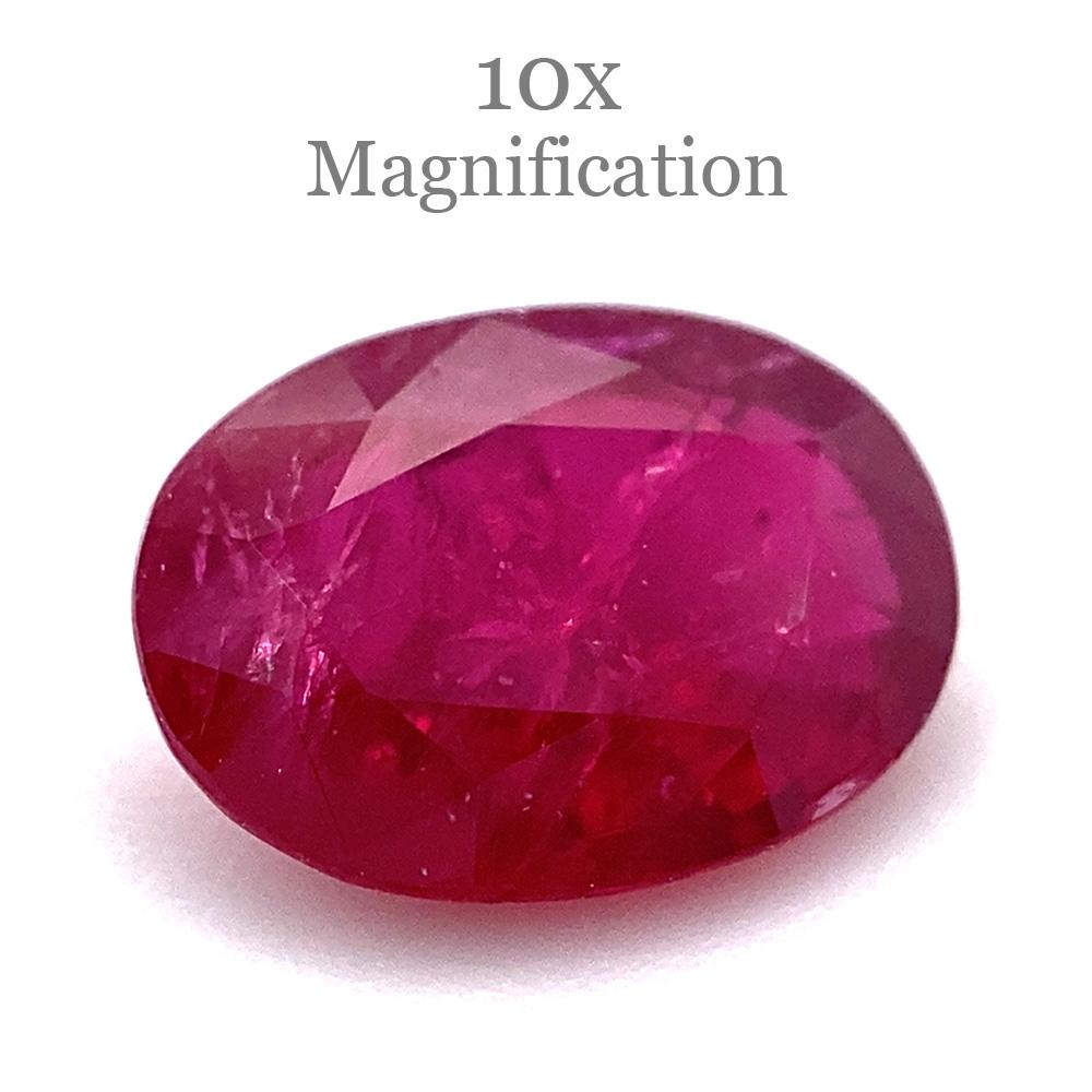 0.90ct Oval Red Ruby from Mozambique For Sale 2