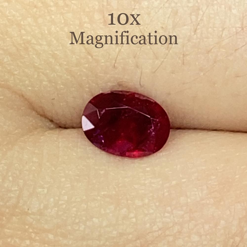 0.90ct Oval Red Ruby from Mozambique For Sale 3