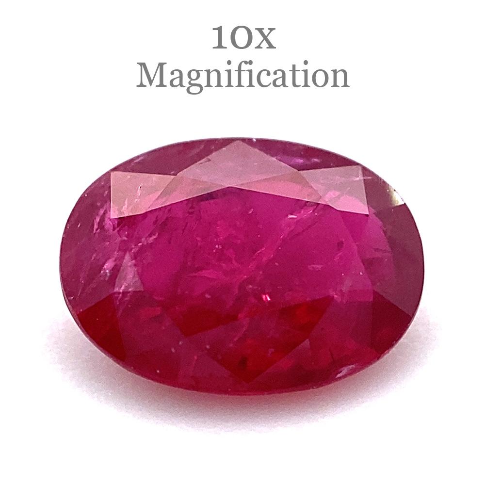 0.90ct Oval Red Ruby from Mozambique For Sale 4