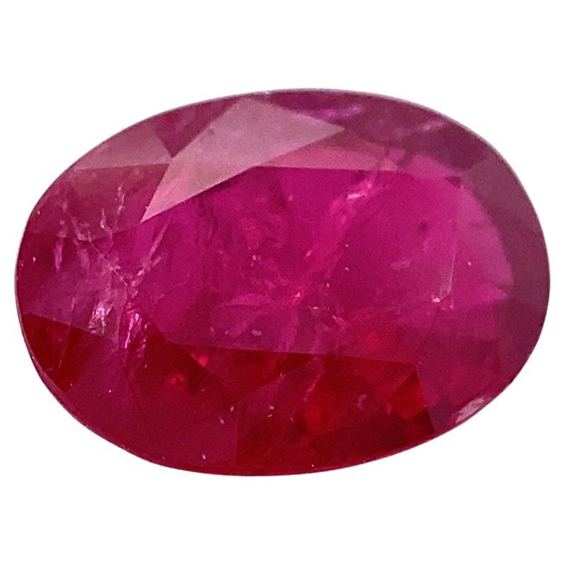 0.90ct Oval Red Ruby from Mozambique For Sale