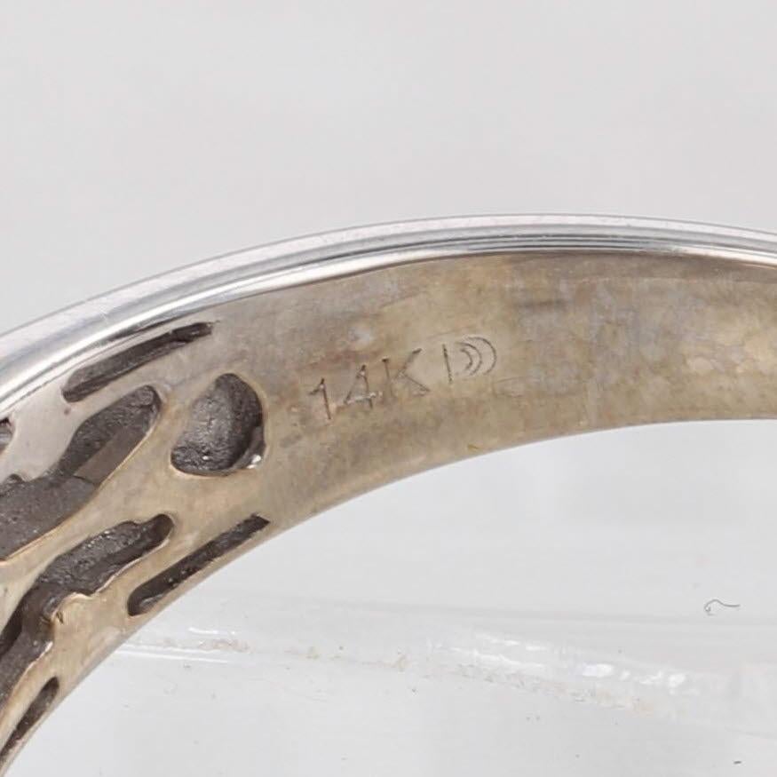 0.90ctw Diamond Anniversary Wedding Band 14k White Gold Size 8.5 en vente 2