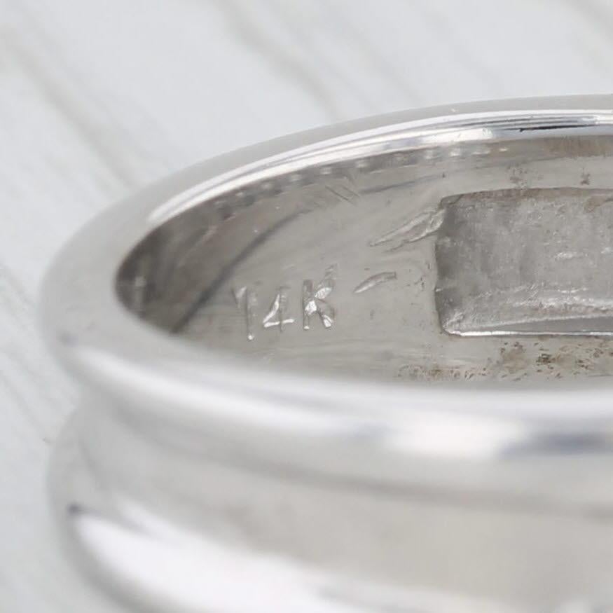 Women's 0.90ctw Diamond Channel Set Band 14K White Gold Ring Wedding Band Size 6.5