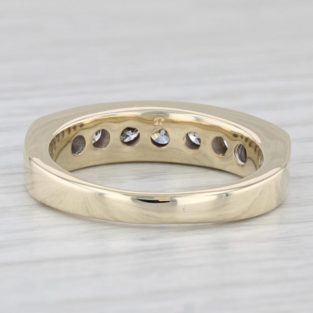 Women's 0.90ctw Diamond Channel Set Wedding Anniversary Band 10k Yellow Gold Size 9.5