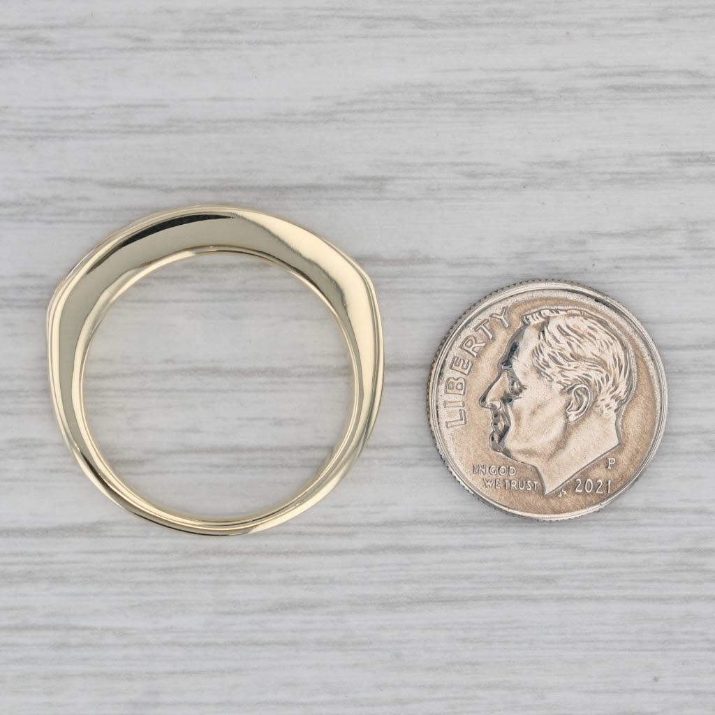 0.90ctw Diamante Canal Anillo Aniversario Boda Oro Amarillo 10k Talla 9.5 en venta 2
