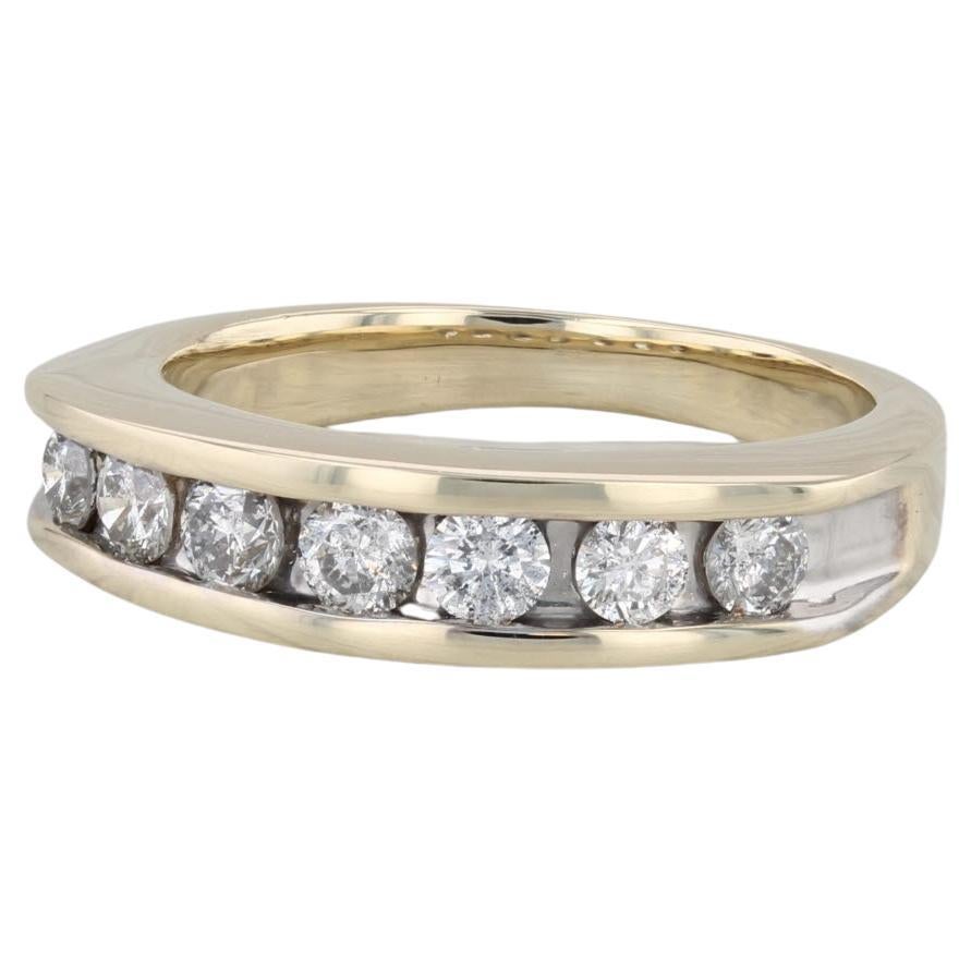 0.90ctw Diamond Channel Set Wedding Anniversary Band 10k Yellow Gold Size 9.5