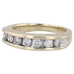 0.90ctw Diamond Channel Set Wedding Anniversary Band 10k Yellow Gold Size 9.5