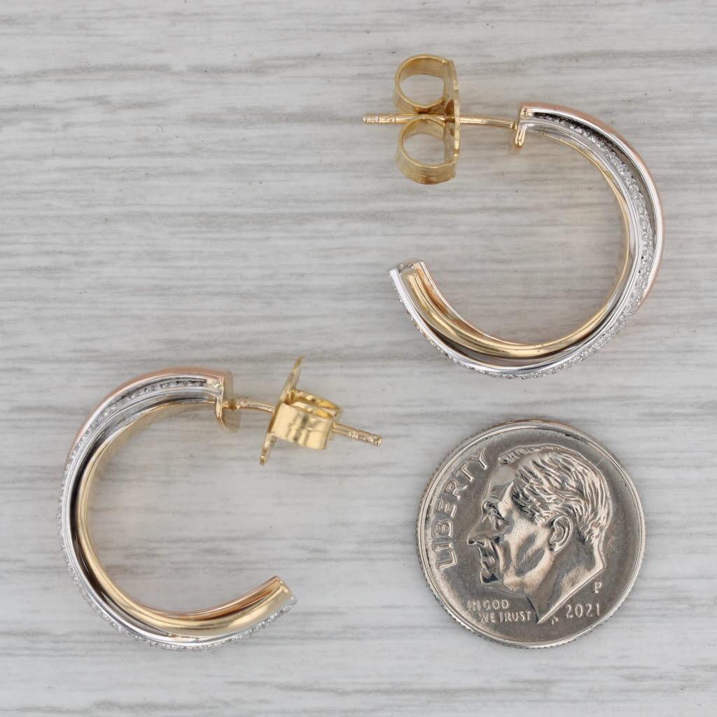 Informations sur les pierres précieuses :
- Diamants naturels -
Total des carats - 0.90ctw
Taille - Brilliante ronde
Couleur - F - H
Clarté - SI1 - I1
Veuillez noter qu'il y a des inclusions en surface.

Métal : or blanc, jaune et rose 18k
Poids :