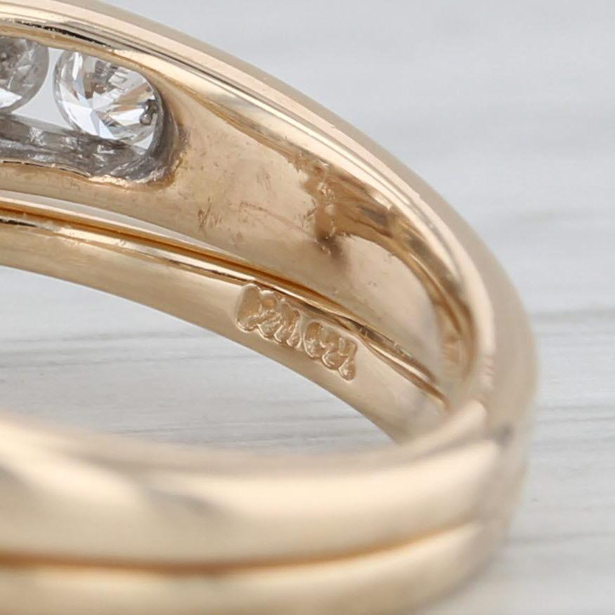 0.90ctw Marquise Diamond Engagement Ring Wedding Band Bridal Set 14k Gold Sz 5.5 3