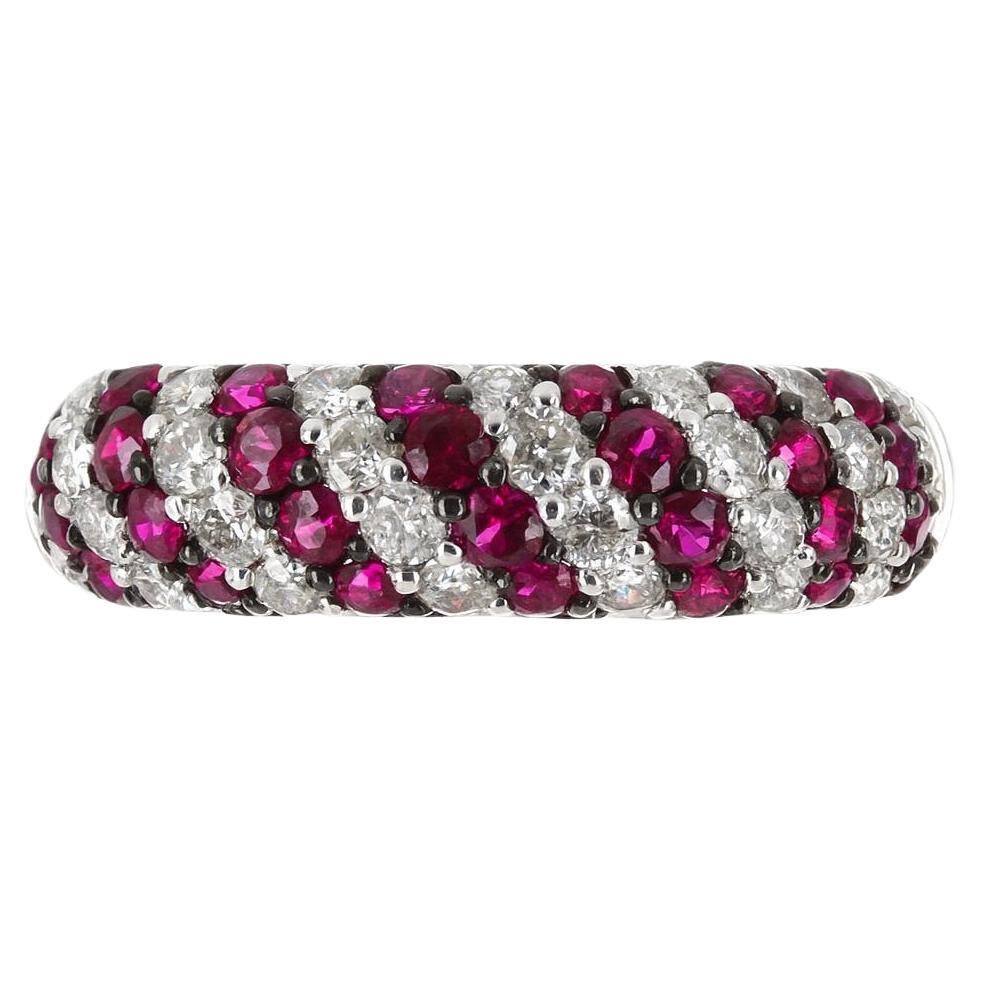 Anello impilabile con rubino e diamante da 0,90tcw 14K