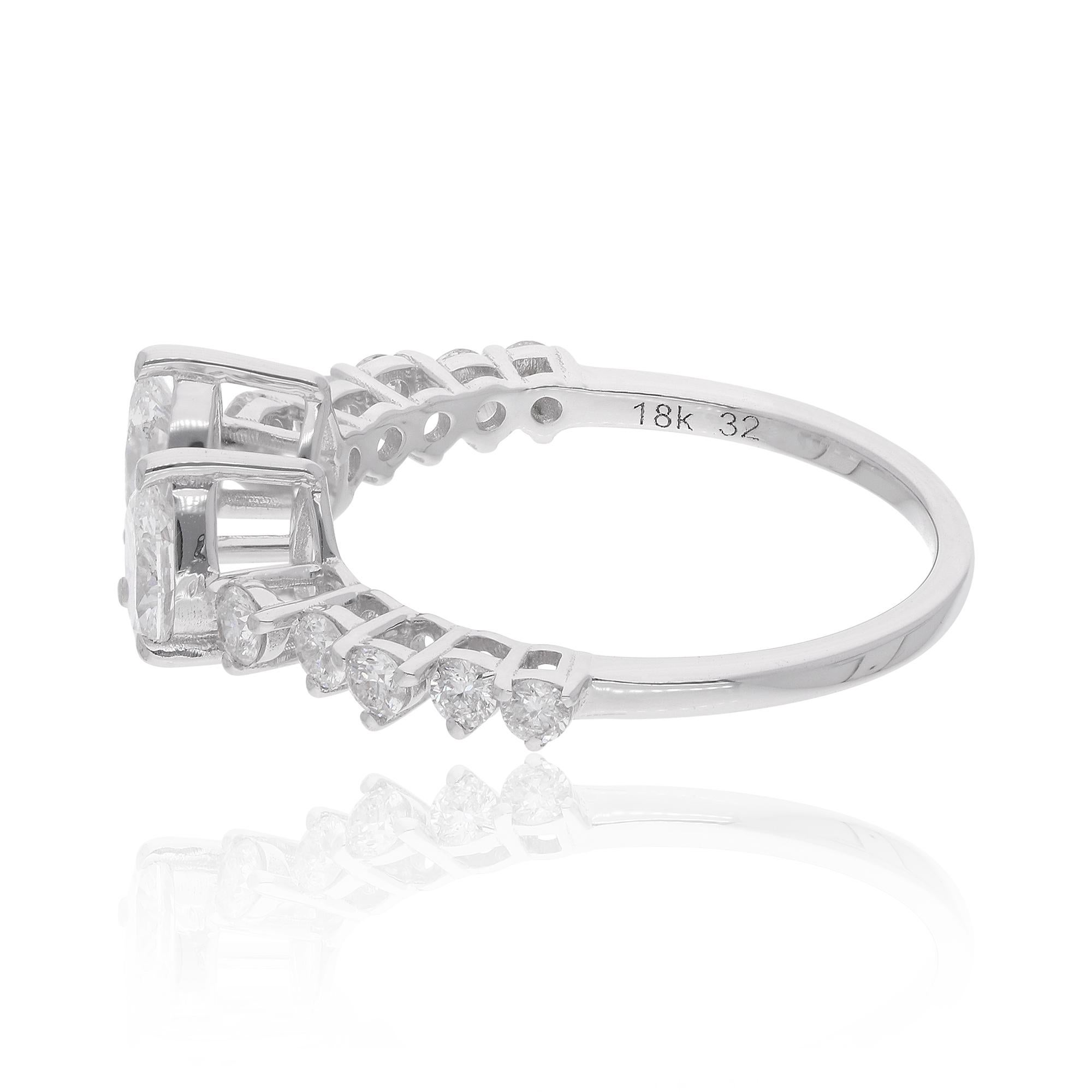 in vendita:  Anello di fidanzamento a fascia aperta con diamante da 0,91 carati in oro bianco massiccio 18k Gioielli di pregio 2
