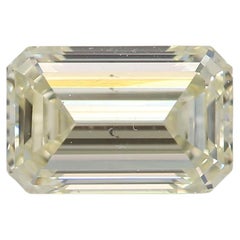 0.91 Carat Emerald cut diamond SI2 Clarity GIA Certified