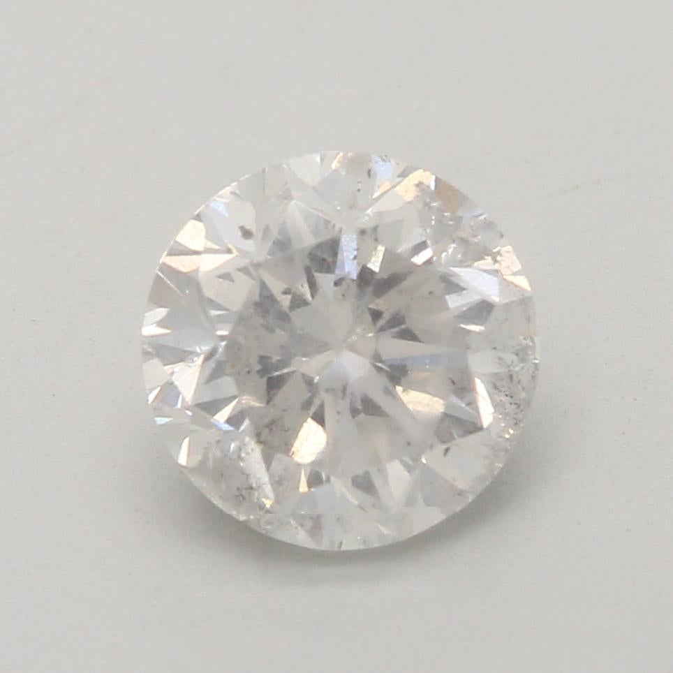 Diamant de forme ronde de 0,91 carat, pureté I2  en vente 5