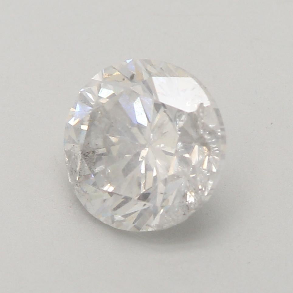 Taille ronde Diamant de forme ronde de 0,91 carat, pureté I2  en vente