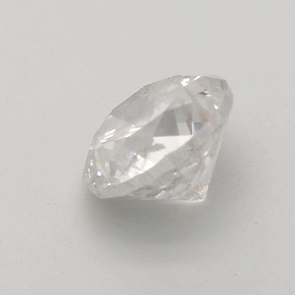Diamant de forme ronde de 0,91 carat, pureté I2  Unisexe en vente