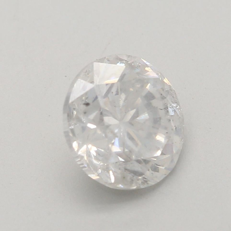 Diamant de forme ronde de 0,91 carat, pureté I2  en vente 4