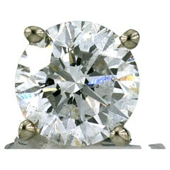 0.91 Carat Total Diamond Stud Earrings in 14 Karat White Gold